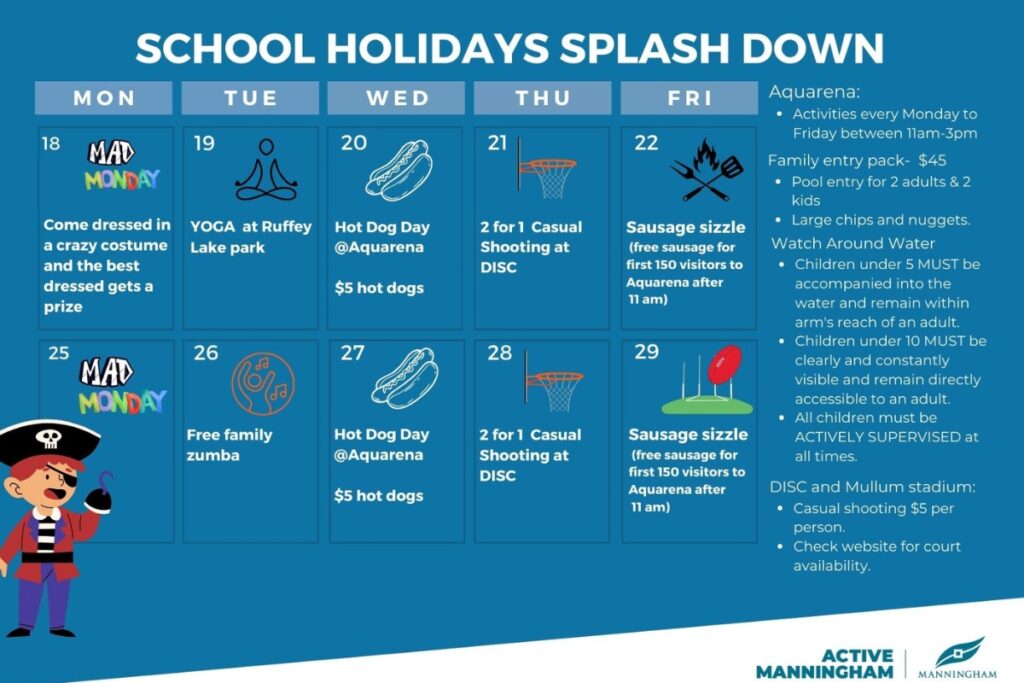 school holiday splash down