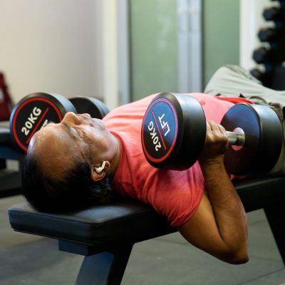 Weight Zone - Member focused with dumbells